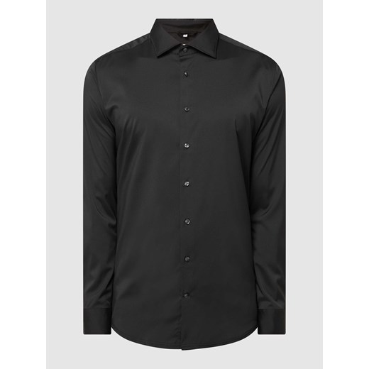 Koszula biznesowa o kroju slim fit z diagonalu ze sklepu Peek&Cloppenburg  w kategorii Koszule męskie - zdjęcie 167745783
