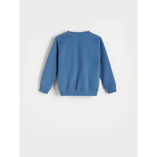 Reserved - Bluza z nadrukem - niebieski Reserved 116 (5-6 lat) Reserved
