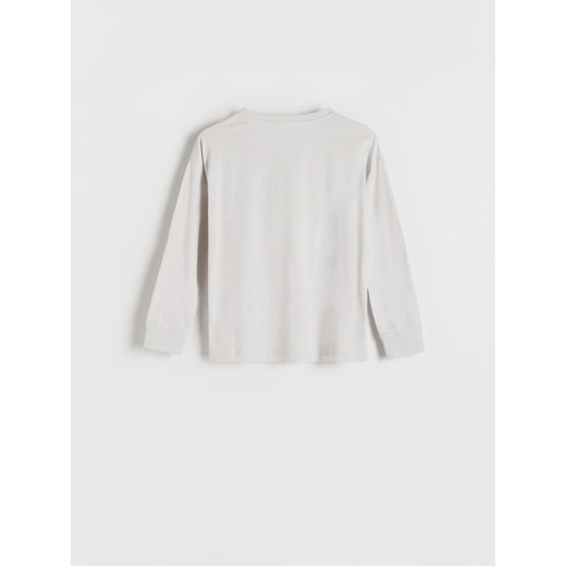 T-shirt chłopięce Reserved z długim rękawem biały