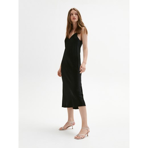 Reserved - Sukienka z wiskozą EcoVero™ - czarny Reserved S wyprzedaż Reserved