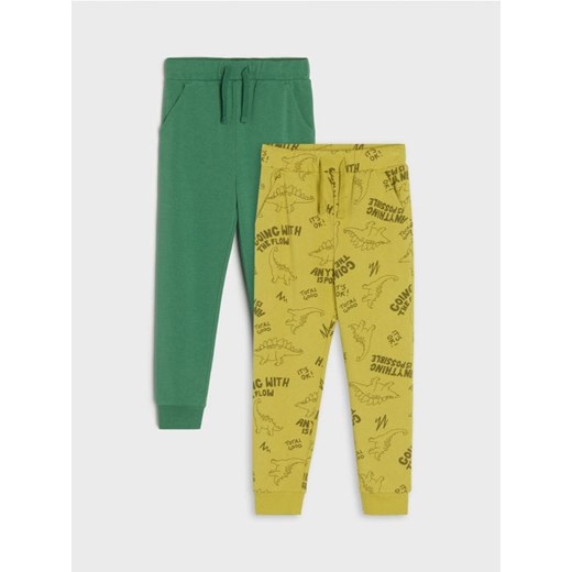 Sinsay - Spodnie dresowe jogger 2 pack - zielony ze sklepu Sinsay w kategorii Spodnie chłopięce - zdjęcie 167755682