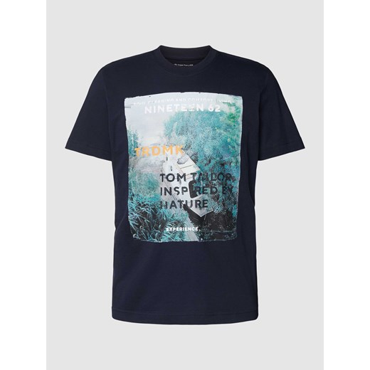 T-shirt z nadrukiem z napisem model ‘photoprint’ ze sklepu Peek&Cloppenburg  w kategorii T-shirty męskie - zdjęcie 167756900