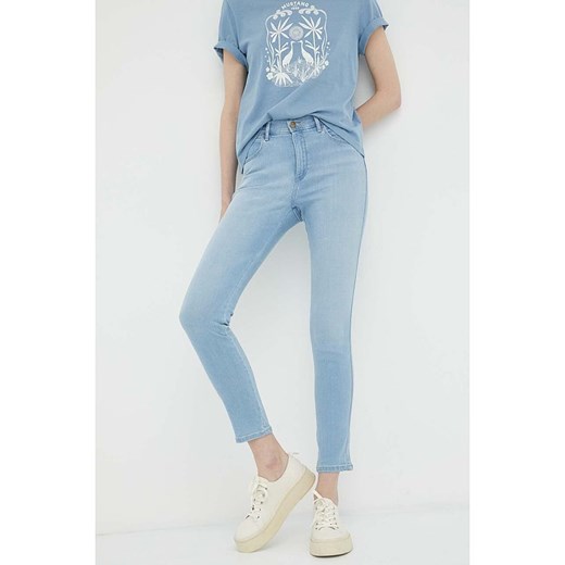 Wrangler Dżinsy - Skinny fit - w kolorze błękitnym ze sklepu Limango Polska w kategorii Jeansy damskie - zdjęcie 167759314