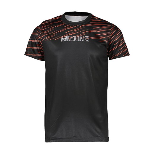 Mizuno Koszulka sportowa &quot;Athletic&quot; w kolorze czarno-pomarańczowym Mizuno S okazja Limango Polska