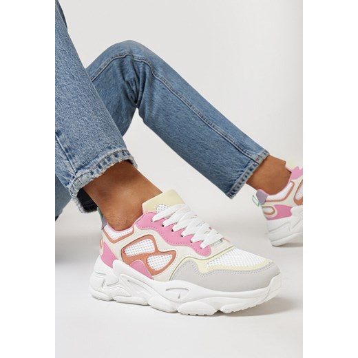Ciemnoróżowe Sneakersy na Grubej Podeszwie Pira ze sklepu born2be.pl w kategorii Buty sportowe damskie - zdjęcie 167762394
