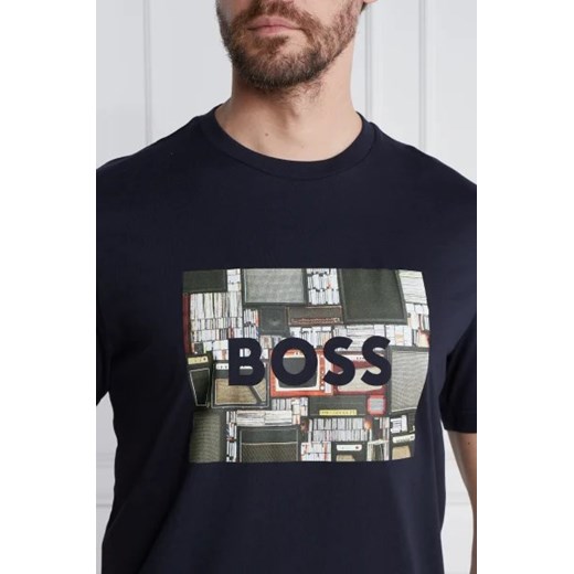 T-shirt męski BOSS HUGO bawełniany z krótkim rękawem 