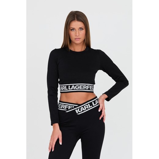 KARL LAGERFELD Czarny top, Wybierz rozmiar L Karl Lagerfeld S outfit.pl