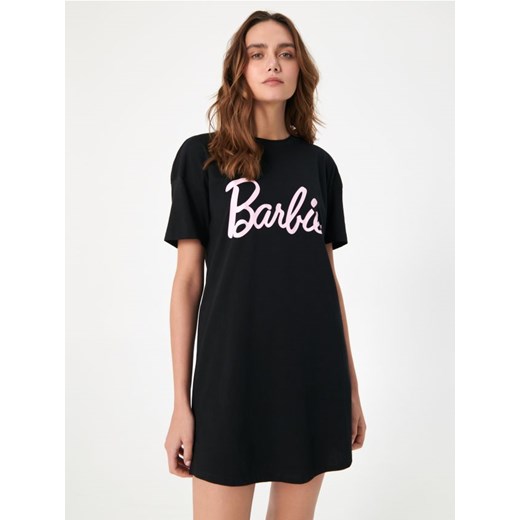 Sinsay - Koszula nocna Barbie - czarny Sinsay XS okazja Sinsay
