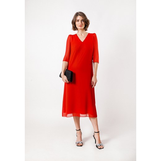 Elegancka czerwona sukienka Molton 44 Molton