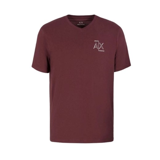 t-shirt męski armani exchange 6rztkg zje6z 14au bordowy ze sklepu Royal Shop w kategorii T-shirty męskie - zdjęcie 167768581
