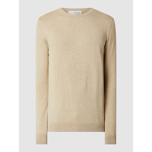 Sweter z bawełny pima model ‘Berg’ ze sklepu Peek&Cloppenburg  w kategorii Swetry męskie - zdjęcie 167768803