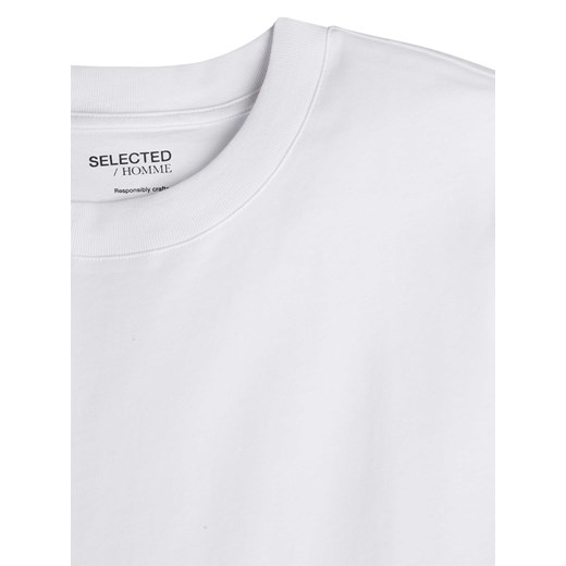 T-shirt z bawełny ekologicznej model ‘Colman’ Selected Homme M Peek&Cloppenburg 