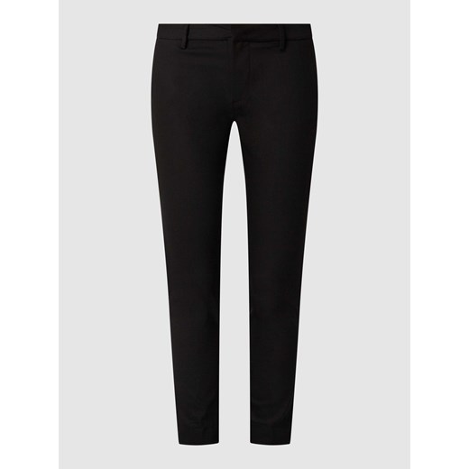 Spodnie ze streczem i aplikacją z logo model ‘ABBY NIGHT PANT’ ze sklepu Peek&Cloppenburg  w kategorii Spodnie damskie - zdjęcie 167774051