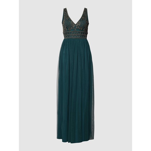 Sukienka wieczorowa z obszyciem ozdobnymi perełkami i kamieniami ze sklepu Peek&Cloppenburg  w kategorii Sukienki - zdjęcie 167774650