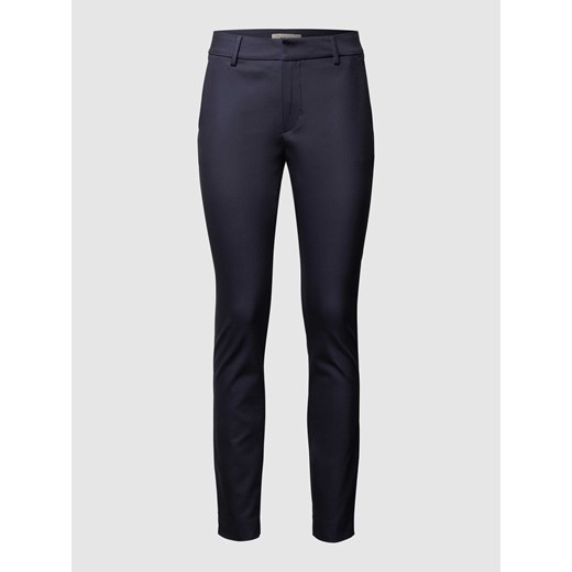 Spodnie ze streczem i aplikacją z logo model ‘ABBY NIGHT PANT’ ze sklepu Peek&Cloppenburg  w kategorii Spodnie damskie - zdjęcie 167774663