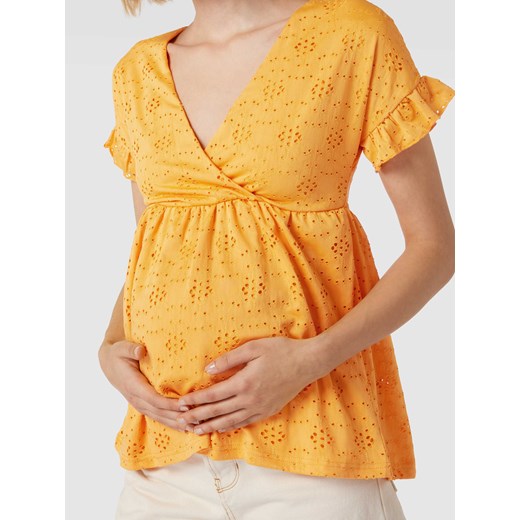 Bluzka ciążowa z kwiatowym haftem angielskim S okazja Peek&Cloppenburg 