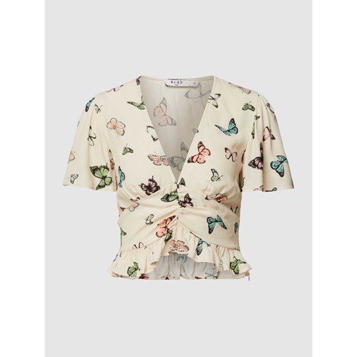 Bluzka krótka z rękawami nietoperzowymi ze sklepu Peek&Cloppenburg  w kategorii Bluzki damskie - zdjęcie 167775552