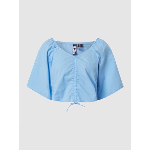 Bluzka krótka z bawełny model ‘Valdine’ ze sklepu Peek&Cloppenburg  w kategorii Bluzki damskie - zdjęcie 167776301