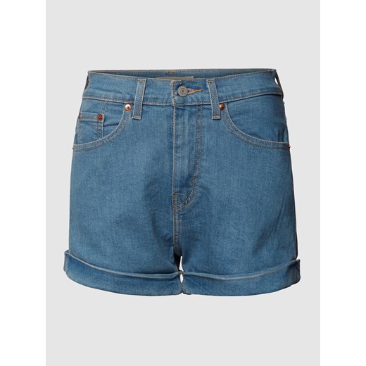 Szorty jeansowe o kroju mom fit z naszywką z logo ze sklepu Peek&Cloppenburg  w kategorii Szorty - zdjęcie 167776640