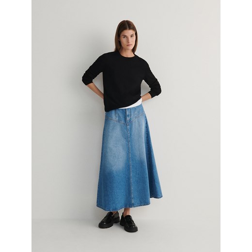 Reserved - Jeansowa spódnica maxi - niebieski ze sklepu Reserved w kategorii Spódnice - zdjęcie 167781482