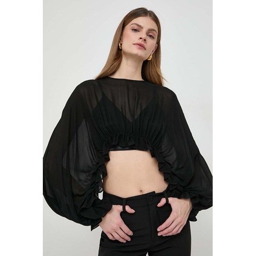 Pinko bluzka damska kolor czarny gładka 100974.A1JZ ze sklepu ANSWEAR.com w kategorii Bluzki damskie - zdjęcie 167784464