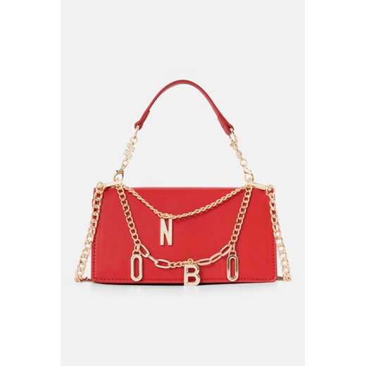 Czerwona torebka do ręki Nobo z logowanym łańcuszkiem Nobo One size okazja NOBOBAGS.COM