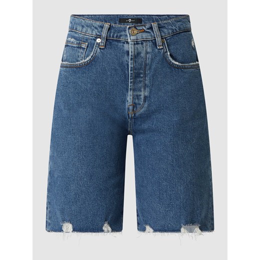 Szorty jeansowe z przetarciami ze sklepu Peek&Cloppenburg  w kategorii Szorty - zdjęcie 167789300
