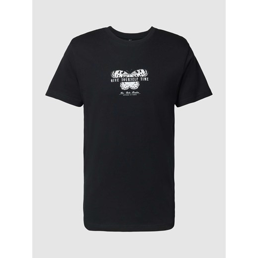 T-shirt z prążkowanym okrągłym dekoltem ze sklepu Peek&Cloppenburg  w kategorii T-shirty męskie - zdjęcie 167789863