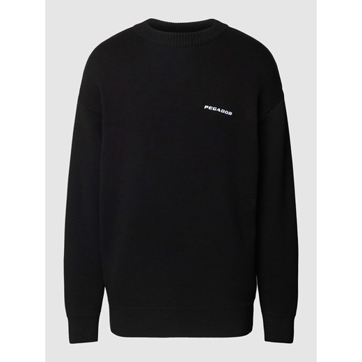 Sweter z dzianiny z wyhaftowanym logo ze sklepu Peek&Cloppenburg  w kategorii Swetry męskie - zdjęcie 167791231