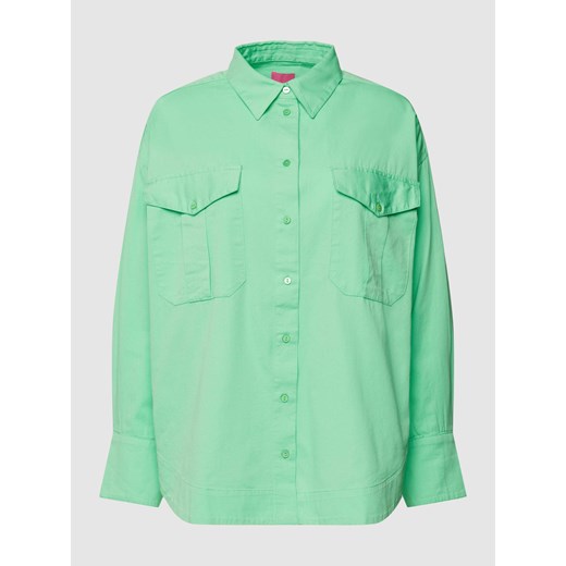 Bluzka koszulowa z kieszeniami z patką model ‘FREJA’ ze sklepu Peek&Cloppenburg  w kategorii Koszule damskie - zdjęcie 167791684