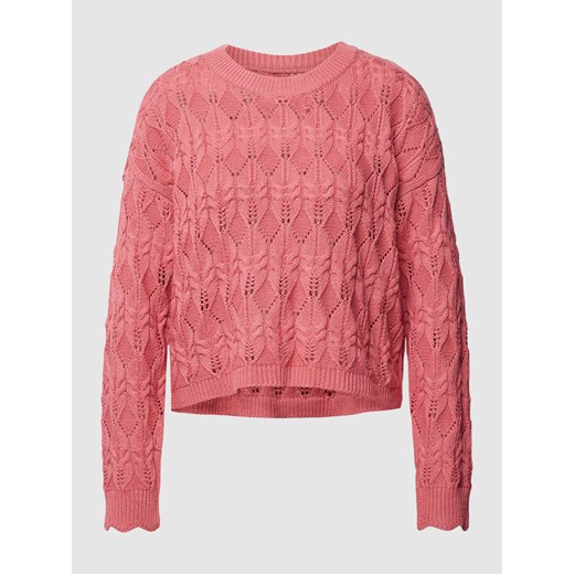 Sweter z dzianiny z fakturowanym wzorem model ‘TILMA’ ze sklepu Peek&Cloppenburg  w kategorii Swetry damskie - zdjęcie 167792703