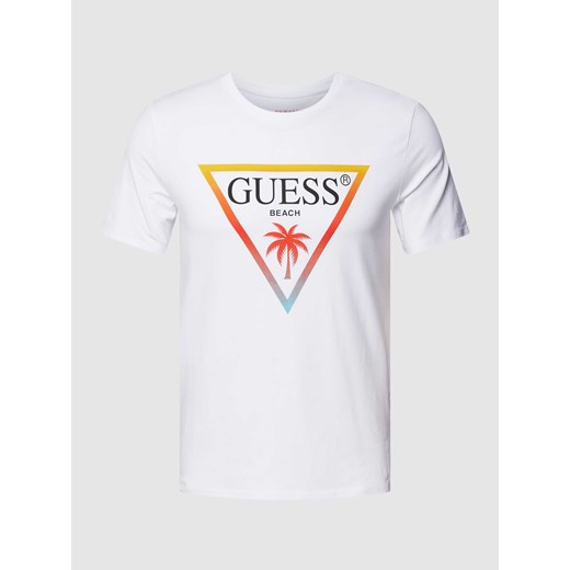 T-shirt z nadrukiem z logo model ‘Triangle’ Guess XL Peek&Cloppenburg 