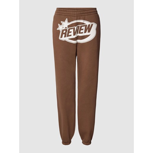 Spodnie dresowe z nadrukiem z logo ze sklepu Peek&Cloppenburg  w kategorii Spodnie damskie - zdjęcie 167794182