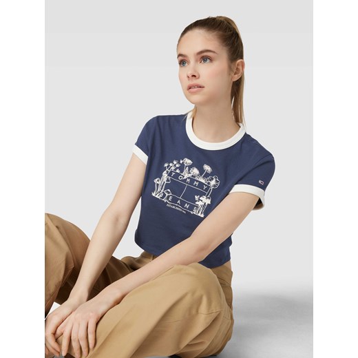 T-shirt krótki z nadrukowanym motywem model ‘HOMEGROWN’ Tommy Jeans M okazja Peek&Cloppenburg 