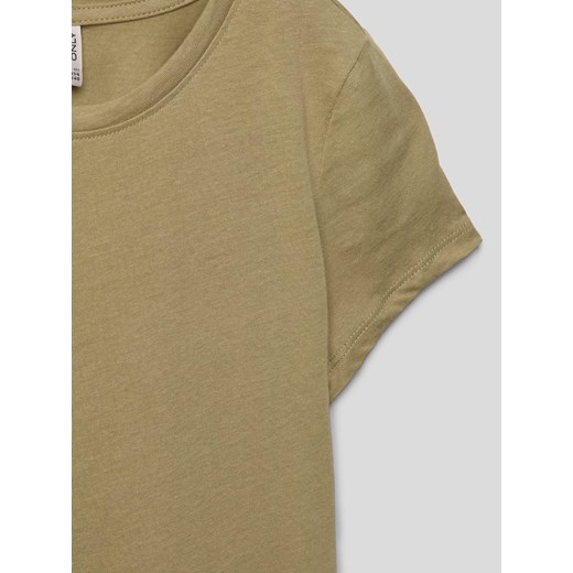 T-shirt z prążkowanym,okrągłym dekoltem model ‘STELLA’ 134 Peek&Cloppenburg 