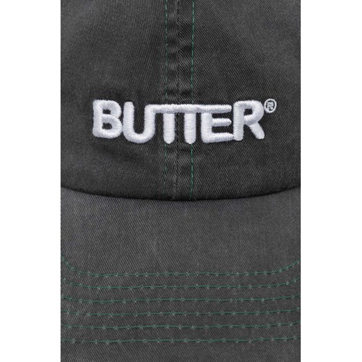 Butter Goods czapka z daszkiem bawełniana Rounded Logo 6 Panel Cap kolor szary z Butter Goods One Size PRM