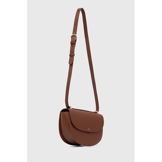 A.P.C. torebka skórzana Sac Geneve kolor brązowy PXAWV.F61161.CAD One Size PRM