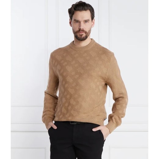 BOSS BLACK Wełniany sweter Palao | Regular Fit ze sklepu Gomez Fashion Store w kategorii Swetry męskie - zdjęcie 167799772