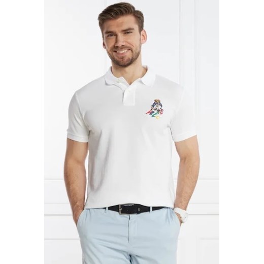 T-shirt męski Polo Ralph Lauren z krótkim rękawem biały bawełniany 