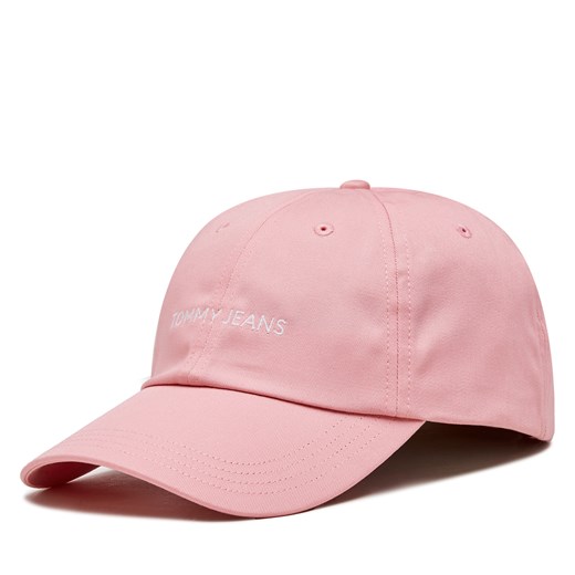 Czapka z daszkiem Tommy Jeans Tjw Linear Logo Cap AW0AW15845 Ballet Pink THA ze sklepu eobuwie.pl w kategorii Czapki z daszkiem damskie - zdjęcie 167801520