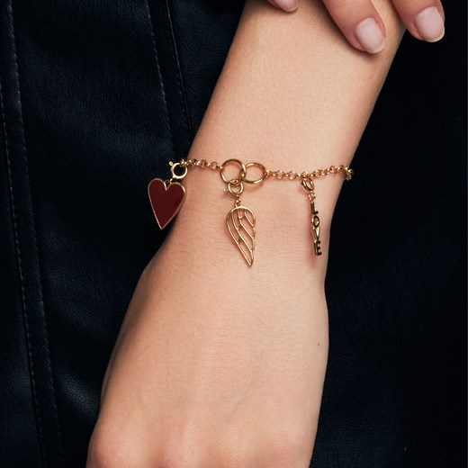 Zawieszka srebrna pozłacana charms - love - Love Story Love Story - Biżuteria Yes One Size YES.pl