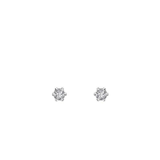 Kolczyki z dwukolorowego złota z diamentami - Stella ze sklepu YES.pl w kategorii Kolczyki - zdjęcie 167804752