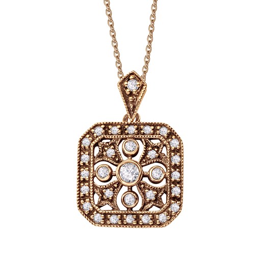 Zawieszka złota z diamentami - Kolekcja Wiktoriańska ze sklepu YES.pl w kategorii Zawieszki - zdjęcie 167804930
