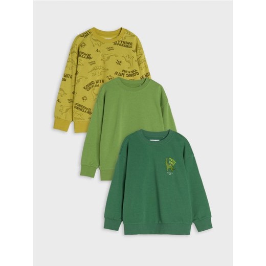 Sinsay - Bluzy 3 pack - zielony ze sklepu Sinsay w kategorii Bluzy chłopięce - zdjęcie 167807182
