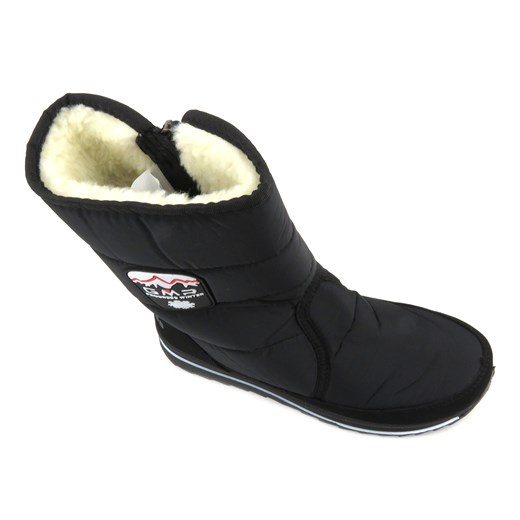 Śniegowce damskie wodoodporne- Progress 21-09, czarne Progress 40 ulubioneobuwie