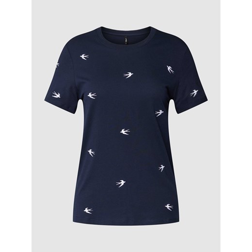 T-shirt z haftami model ‘KETTY’ XS Peek&Cloppenburg  wyprzedaż