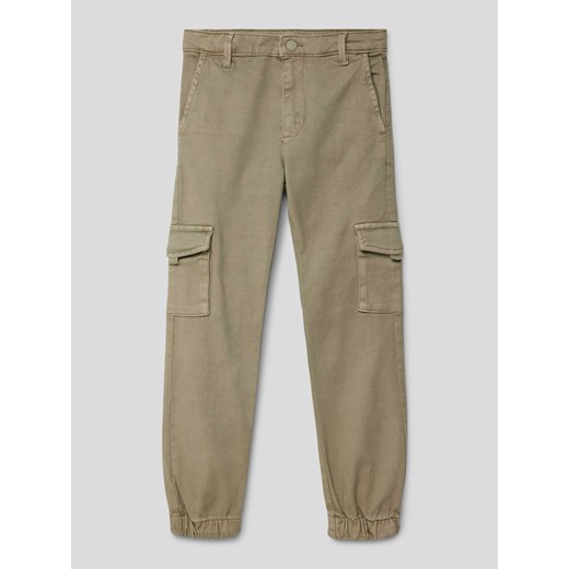 Spodnie cargo z elastycznym zakończeniem nogawek ze sklepu Peek&Cloppenburg  w kategorii Spodnie chłopięce - zdjęcie 167808684