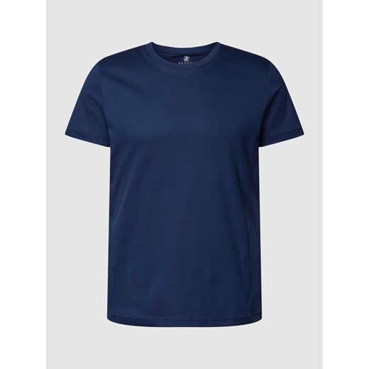 T-shirt z prążkowanym okrągłym dekoltem ze sklepu Peek&Cloppenburg  w kategorii T-shirty męskie - zdjęcie 167809531