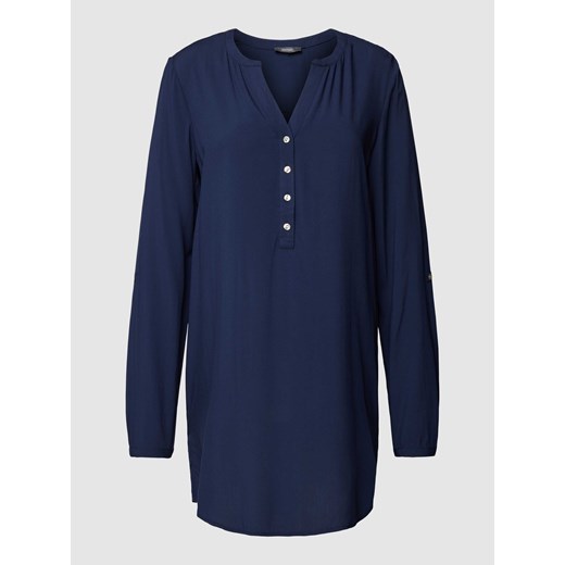 Bluzka długa z czystej wiskozy z krótką listwą guzikową ze sklepu Peek&Cloppenburg  w kategorii Bluzki damskie - zdjęcie 167811204