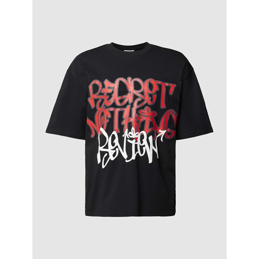 T-shirt o kroju oversized z nadrukiem w stylu graffiti Review M Peek&Cloppenburg  promocyjna cena